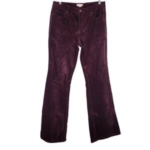 Good American Maroon Corduroy Boot Cut Pants Women's Size 10/30 Western Boho